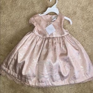 NWT Heirlooms Shimmery Pink Elegant Dress 3T